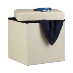 Relaxdays 10019043 foot stool Fibreboard, Foam, Plastic Cream