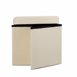 Relaxdays 10019043 foot stool Fibreboard, Foam, Plastic Cream