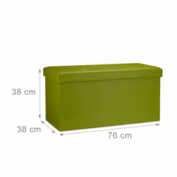 Relaxdays Folding Storage Bench Faux Leather