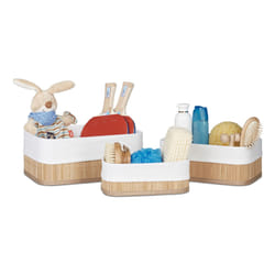 Relaxdays 3-Piece Bathroom Storage Basket Set