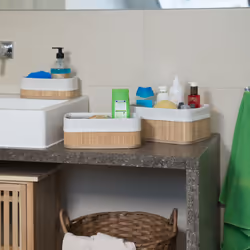 Relaxdays 3-Piece Bathroom Storage Basket Set