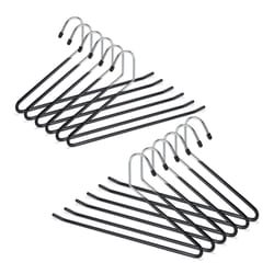 Relaxdays Black Non-Slip Trouser Hanger Set