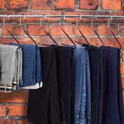 Relaxdays Black Non-Slip Trouser Hanger Set