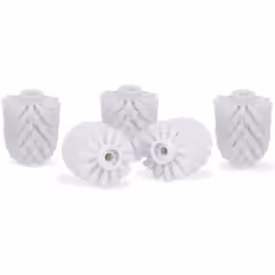 Relaxdays toilet brush head in a set of 5, loose toilet brushes 9.5 mm thread, replacement brush head diameter 9 x 7 cm, whit ...