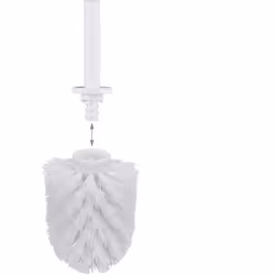 Relaxdays toilet brush head in a set of 5, loose toilet brushes 9.5 mm thread, replacement brush head diameter 9 x 7 cm, white