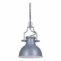 Relaxdays Industrial-Style Pendant Light, 1 bulb(s), E27, Grey, White