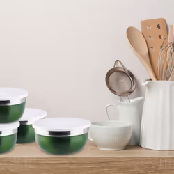 Relaxdays 4-Piece Bowl Set with Lids