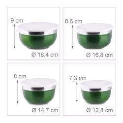 Relaxdays 4-Piece Bowl Set with Lids