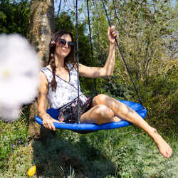 Relaxdays Round nest swing