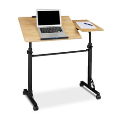Relaxdays Large laptop desk with 2 worktops