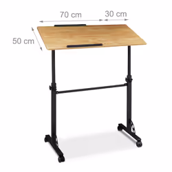 Relaxdays Large laptop desk with 2 worktops