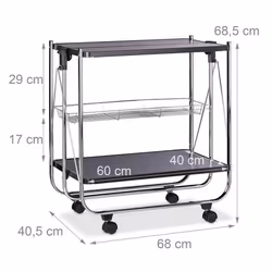 Relaxdays Foldable kitchen trolley