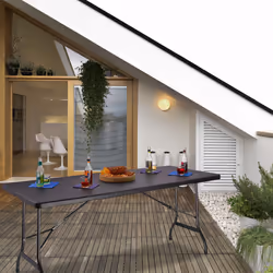 Relaxdays BASTIAN Folding Garden Table Large