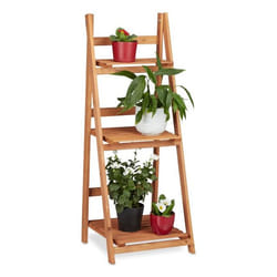 Relaxdays Wooden Flower Display Rack