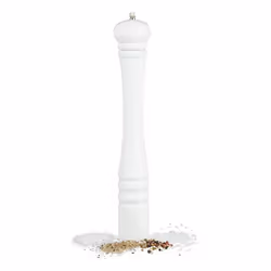 Relaxdays Wooden Pepper Mill, Pepper grinder, Silver, White, Wood, Ceramic, 60 mm, 60 mm