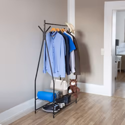 Relaxdays Clothing Stand with Shoe Shelf - Additional view 2