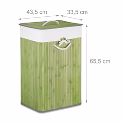 Relaxdays Rectangular Bamboo Hamper
