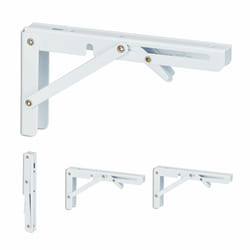 Relaxdays 10046091_49 shelf bracket Steel White 4 pc(s)