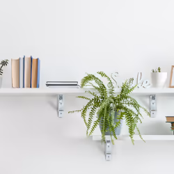 Relaxdays 10046091_49 shelf bracket Steel White 4 pc(s) - Additional view 4