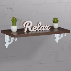 Relaxdays 10046090_49 shelf bracket Steel White 6 pc(s)