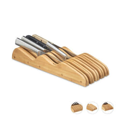 Relaxdays Bamboo Knife Block for Drawers