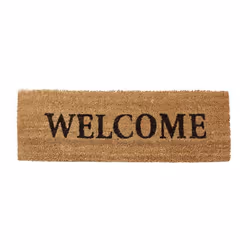 Relaxdays 10020176, Decorative doormat, Indoor/outdoor, Rectangular, Black, Light brown, Pattern, Coir