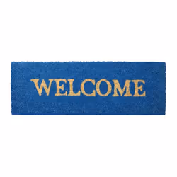 Relaxdays 10020176, Decorative doormat, Indoor/outdoor, Rectangular, Light Blue, Light brown, Pattern, Coir