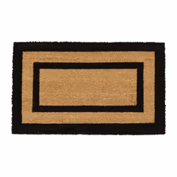 Relaxdays 10020172, Decorative doormat, Indoor/outdoor, Rectangular, Light brown, Monochromatic, Coir