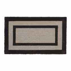 Relaxdays 10020172, Decorative doormat, Indoor/outdoor, Rectangular, Black, Brown, Monochromatic, Coir