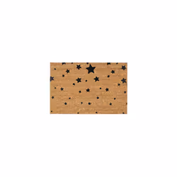 Doormat Star Pattern 40 x 60 cm Rectangular Coir Floor Mat with No-Slip PVC Underside, Door Mat made of Coconut Fibre