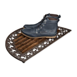 Relaxdays 10020114 Decorative doormat Indoor/outdoor Half-round Black, Natural