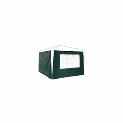 Side Parts Set of 2 for 3x3m Gazebo Pavilion Tent, Walls w Windows for Canopy, Privacy Screen for Party Tent, Green