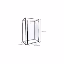 Relaxdays Tomato Greenhouse with Slanted Roof 150 x 100 x 50 cm Tomato House for Tomato Cultivation Growing as Cold Frame, Large Metal Tomato Ten