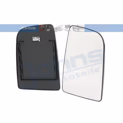 Wing Mirror Glass; JOHNS; Right Upper section; for MERCEDES-BENZ, VOLKSWAGEN, VW; 0028111633, 0028111833, 28111633, 2E1857588 ...