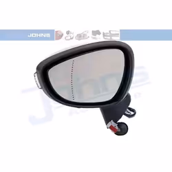 Wing mirror; JOHNS; Left for electric mirror adjustment, Aspherical, Heatable primed; for FORD; 1513155, 1514086, 1531428, 15 ...