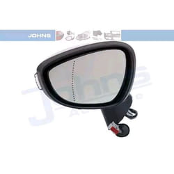 Wing mirror Johns 32 03 37-61 Left for electric mirror adjustment, Aspherical, Heatable primed FORD: FIESTA 6