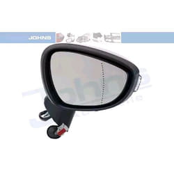 Wing mirror Johns 32 03 38-61 Right for electric mirror adjustment, Aspherical, Heatable primed FORD: FIESTA 6