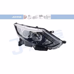 Headlights; JOHNS; Right H7, H11; for NISSAN; 260104EH0A, 260104EH1A, 260104EH2A