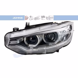 Headlights; JOHNS; Left D1S Bi-Xenon; for BMW; 63117377843, 7377843