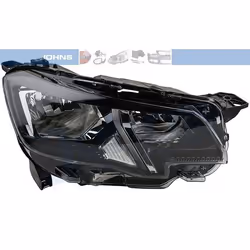 Headlights; JOHNS; Right H7/H1; for PEUGEOT; 9816826880