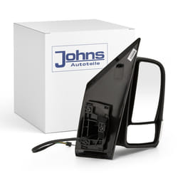 Wing mirror Johns 50 65 38-21 Right black for electric mirror adjustment, Convex, Heatable, Short mirror arm
