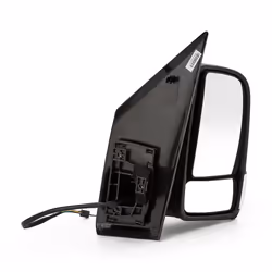 Wing mirror Johns 50 65 38-21 Right black for electric mirror adjustment, Convex, Heatable, Short mirror arm