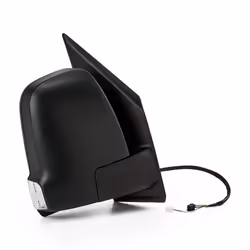 Wing mirror Johns 50 65 38-21 Right black for electric mirror adjustment, Convex, Heatable, Short mirror arm