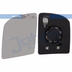 Wing Mirror Glass; JOHNS; Left; for VOLKSWAGEN, MAN, VW; 7C0857521D, 7C0857521G