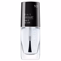 ARTDECO 2 in 1 Lacquer, 10 ml, Transparent, Protection, Gloss, Bottle, Brush