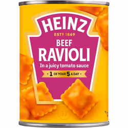 HEINZ Beef Ravioli Pasta, 400g (Pack of 6) - Freshly Made Pasta Ravioli in a Juicy Tomato Sauce