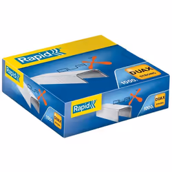 Rapid 21808300 DUAX Staples, Robust Galvanised Wire, 20 mm Leg Length, Pack of 1000, 170 Sheets