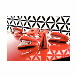 Rapid 23810503 F16 Fashion Stapler, Ergonomic Plastic Body, Half Strip, 20 Sheet Capacity, Sweet Red