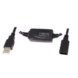 The maximum USB cable length is 5 meters in accordance with standard. With this LogiLink cable repeater you can extend your U ...