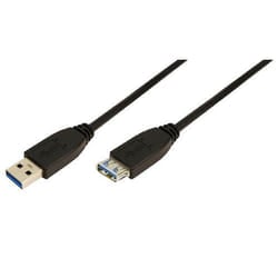 LogiLink 1m USB A - USB A 3.0 F/M USB cable USB 3.2 Gen 1 (3.1 Gen 1)